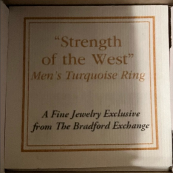 "Strength Of The West" Turquoise Ring With Sculpted Bison New in Box Size 14 - Picture 6 of 6